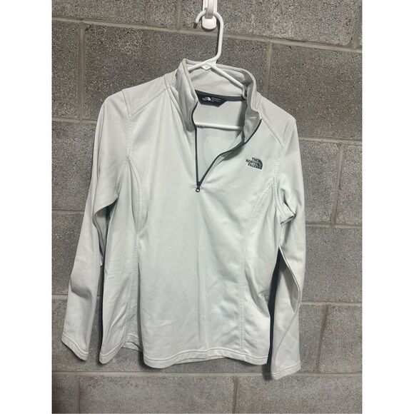 The North Face Teach Glacier 1/4 Zip Fleece Pullover Jacket White Size M - Picture 1 of 3